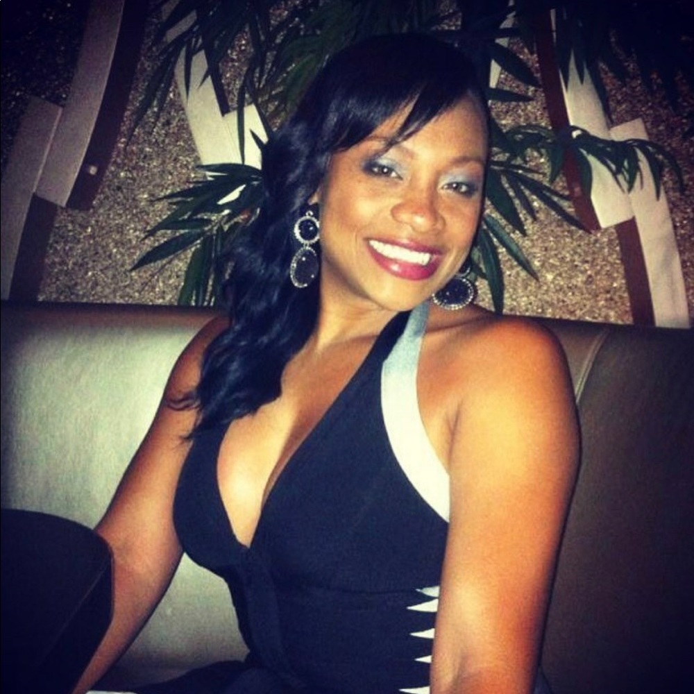 Black & Grey V neck bandage dress